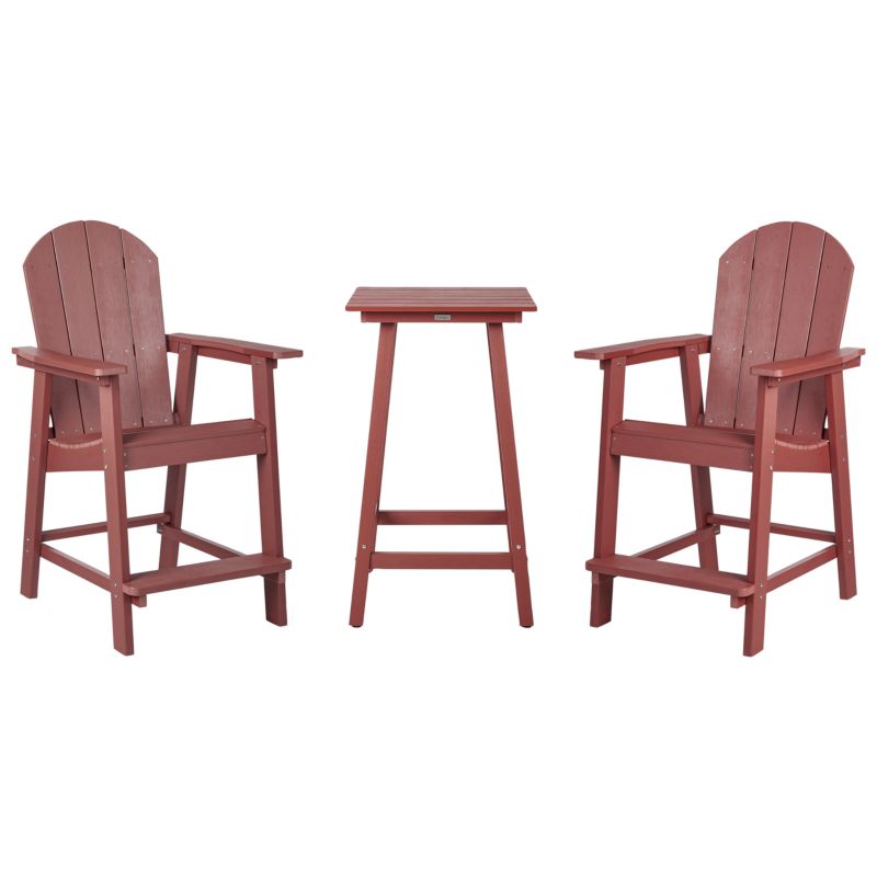 Zestaw mebli balkonowych Adirondack Czerwony 1 kpl