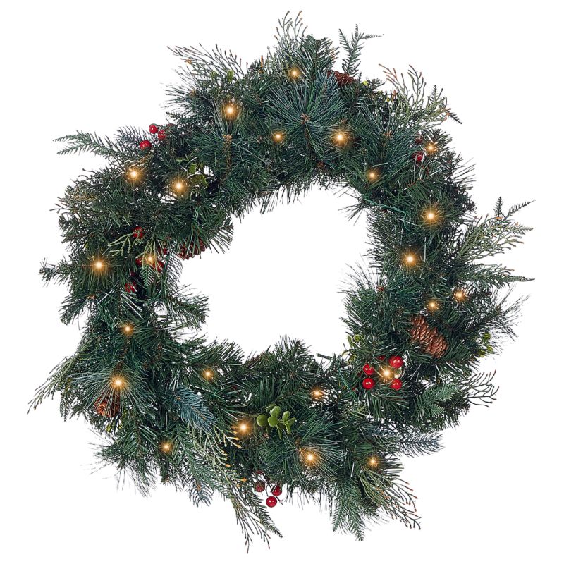 Wieniec świąteczny LED Elbrus Zielony 60 cm 1 szt.