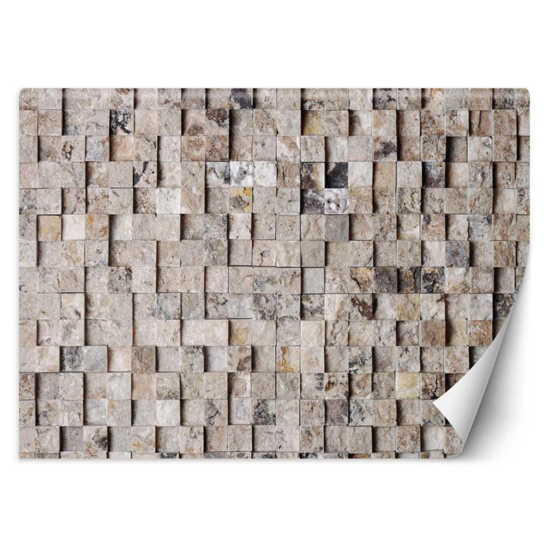 Fototapeta Feeby Ściana z jasnego kamienia 150x105 1 szt