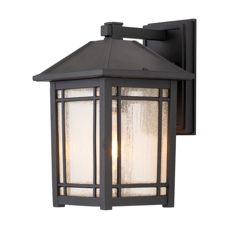 Kinkiet ścienny zewnętrzny Quoizel Cedar Point czarny 1 x E27 x 60W IP44 wym: 32,6 x 19,7 x 22,9 cm - 1 szt.