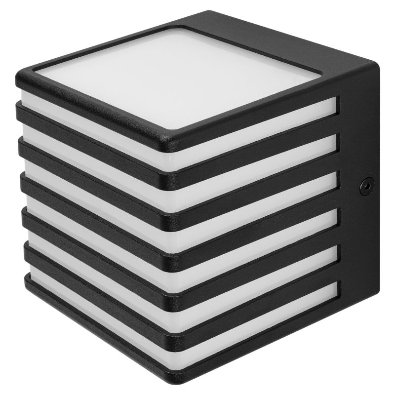 Lampa elewacyjna GX53 LED MasterLED Cube-3 11cm IP54 kinkiet oprawa zewnętrzna czarna 1 szt.