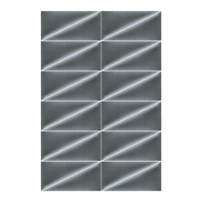 Panel ścienny tapicerowany Stegu Mollis trójkąty 15 x 30 cm ciemnoszary P 2 szt.