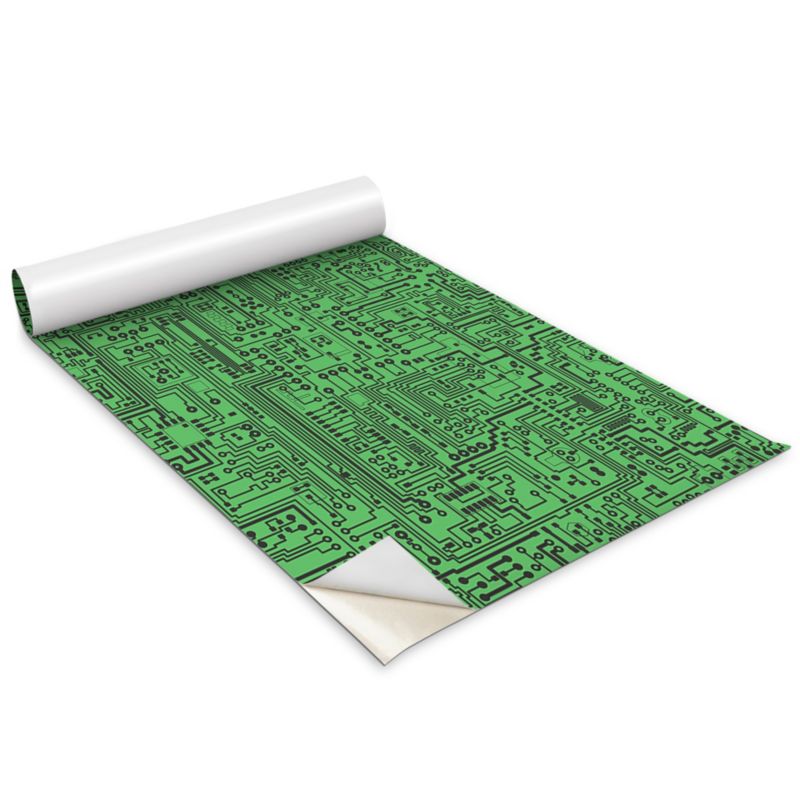 Folia Dekoracyjna Na Meble Wallfluent 100x50 cm Wzór dla informatyka płyta główna Odporna Folia Samoprzylepna Mat 1 rol.