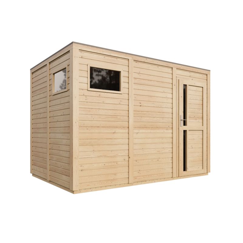 Drewniany domek narzedziowy z impregnowaną podłogą 6,18 m² Timbela M326F1+M326G drewno naturalne grubość deski 17 mm 1 szt.