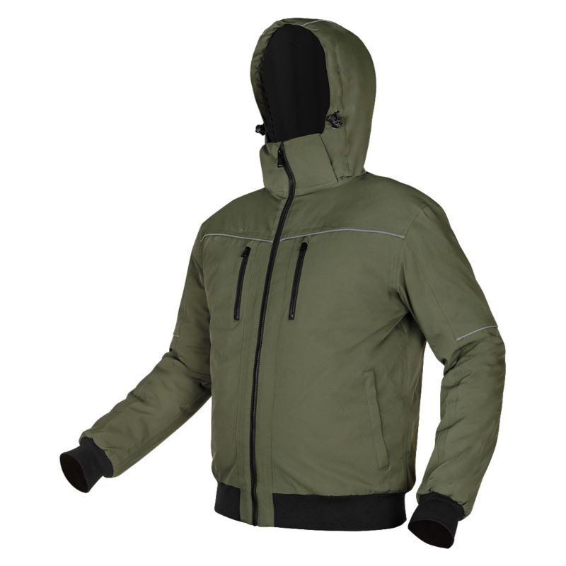 Kurtka ocieplana z kapturem NEO TOOLS seria OUTDOOR rozm. XL zielona 1 szt.