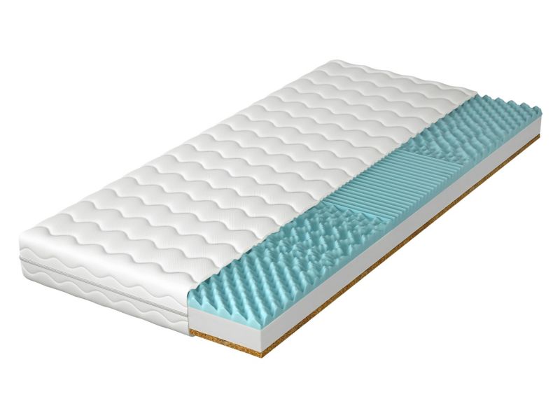 Dwustronny materac MIRJAN 24 piankowy Sonto 15 cm biały 80x200 cm 1 szt.
