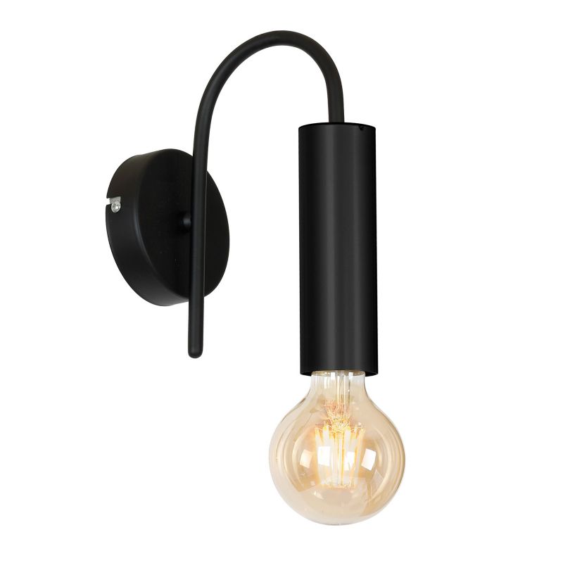 Kinkiet ścienny Luminex Loppe czarny mat styl minimalistyczny 1 x E27 x 15W IP20 wym: 21 x 10 x 17 cm - 1 szt.
