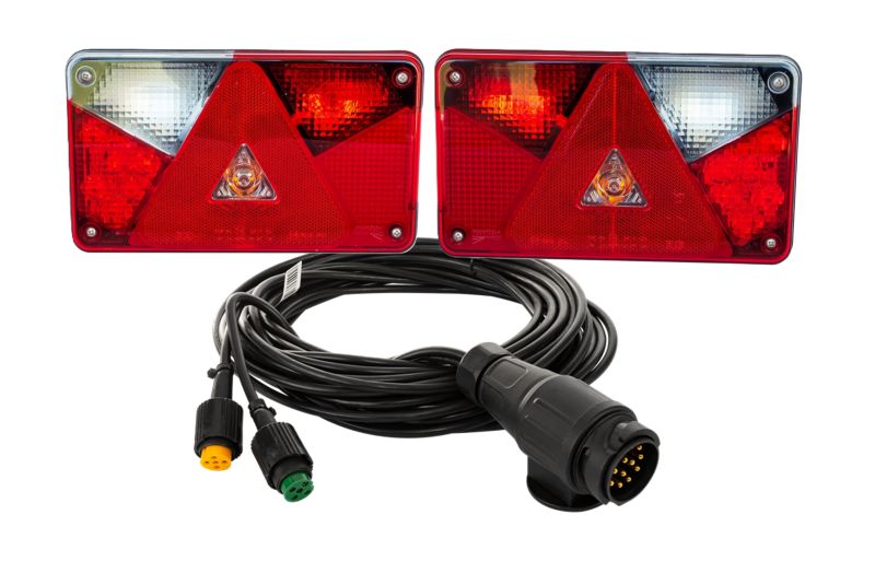 Lampy tylne ASPÖCK LED + wiązka MANTES 7m 13-PIN do przyczepy 1 szt.