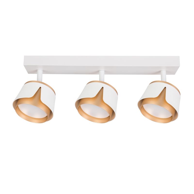 Lampa sufitowa LED XUDO 3-punktowa GX53 kinkiet regulowany biało-złoty 1 szt.