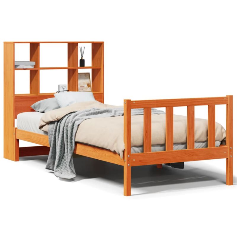 Rama łóżka WaszeMeble 100x200 cm Woskowy brąz sosna WM-3321720 1 szt.
