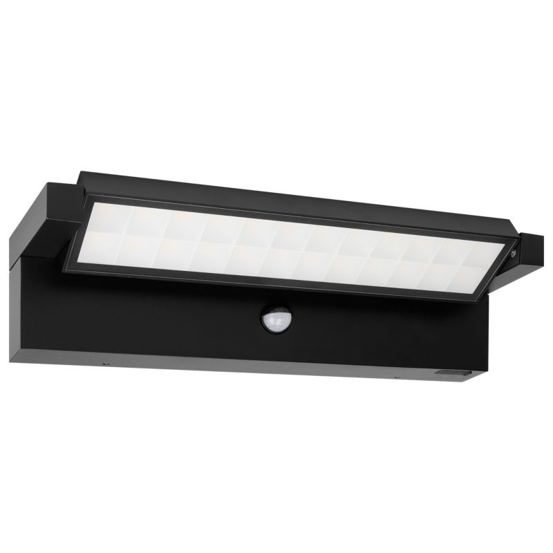 Kinkiet zewnętrzny LED z czujnikiem ruchu PIR MasterLED Coreo 36W 3000-6500K 3CCT lampa elewacyjna ścienna czarna 1 szt.