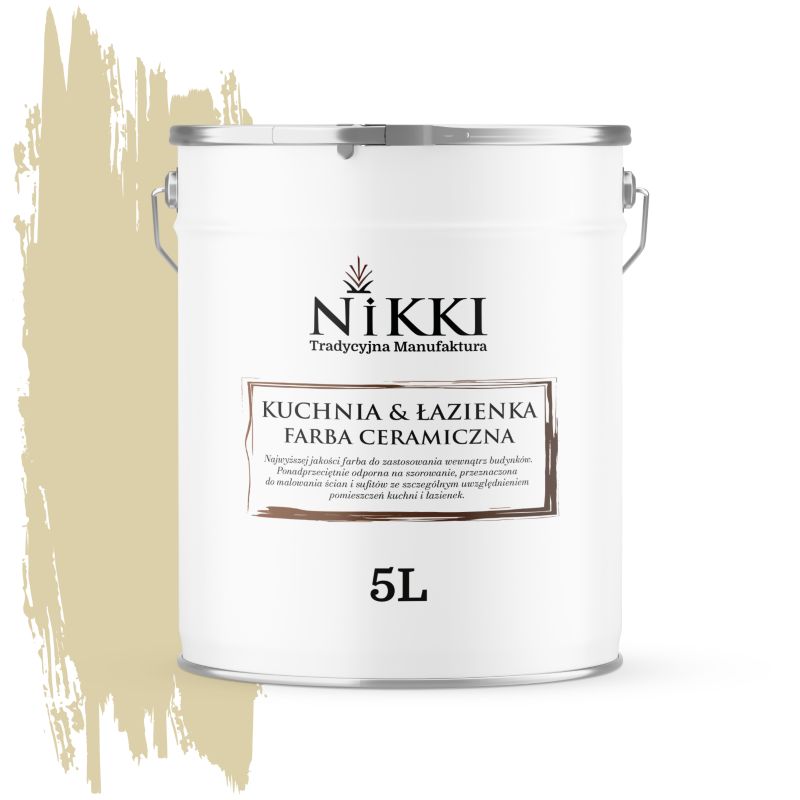 Farba Ceramiczna do Kuchni i Łazienki Zmywalna NIKKI Zgniła zieleń jasny H2362 Głęboki Mat 5L