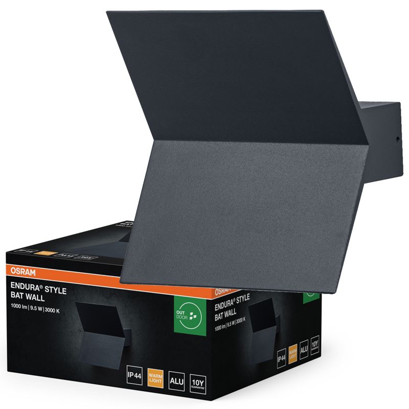 Kinkiet Ogrodowy Endura Osram Lampa Elewacyjna LED 9.5W 580lm 3000K Szary IP44 1 szt.