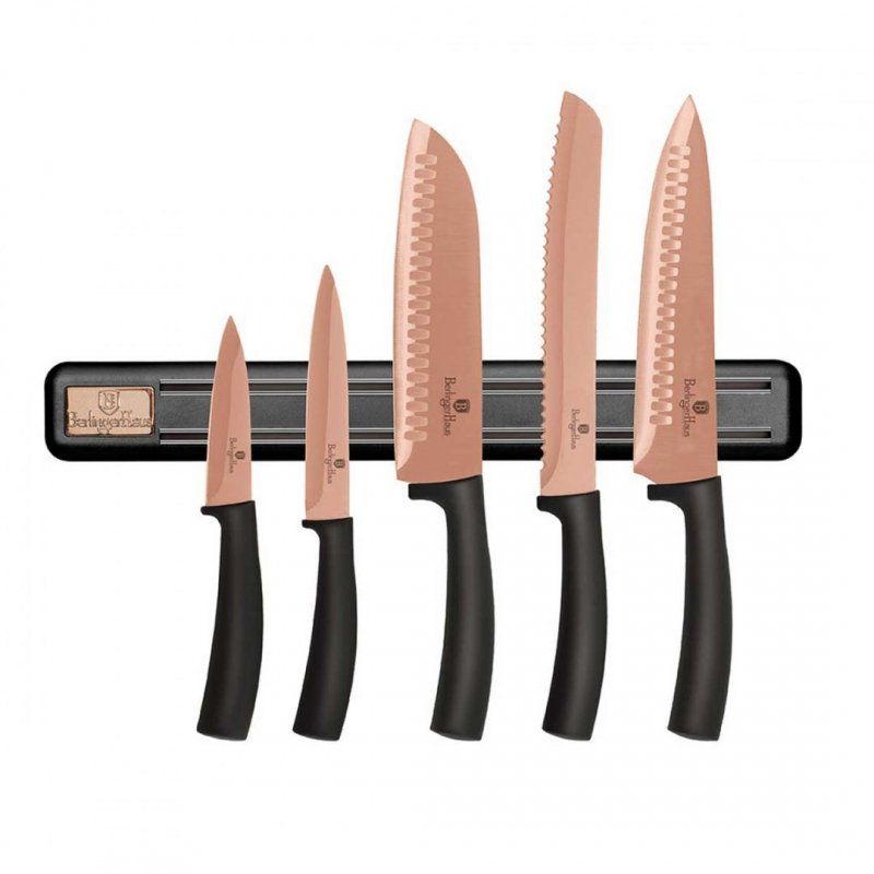 Zestaw 5 noży z listwą Berlinger haus bh-2614 rose gold komplet 1szt