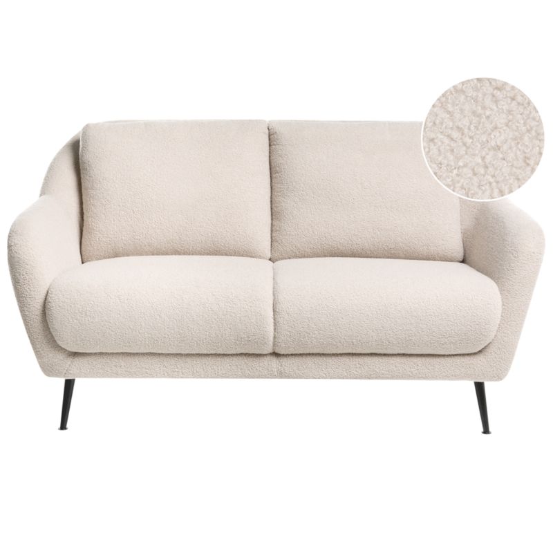 Sofa dla 2 osób Eiby Boucle Beżowy 1 szt.