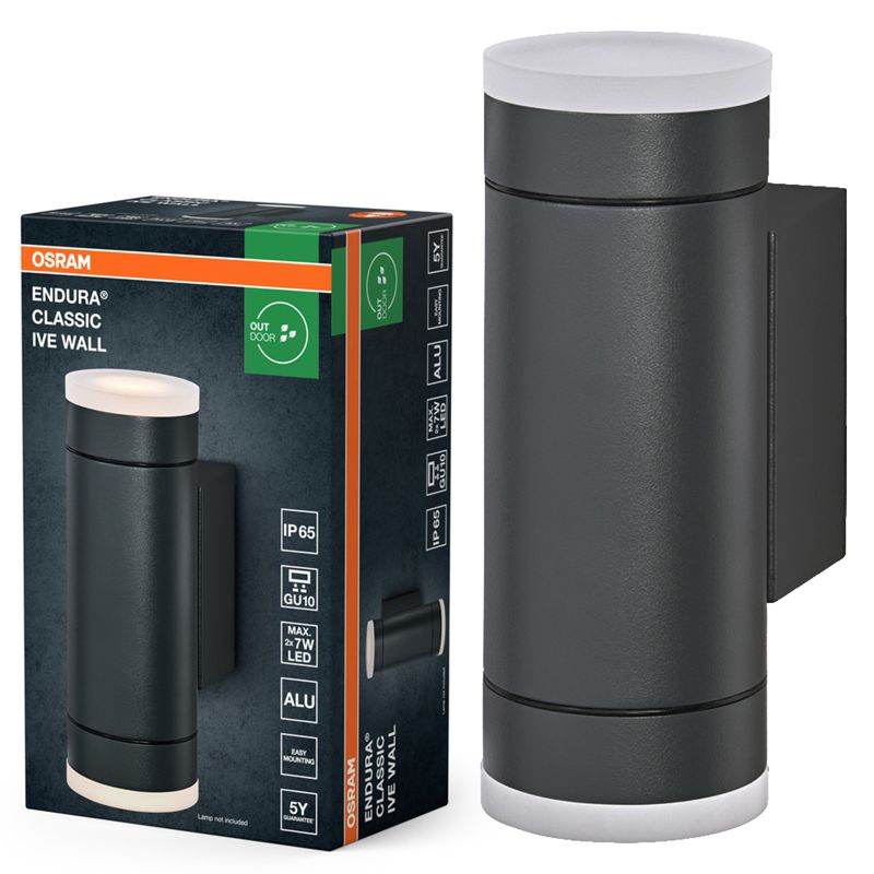 Kinkiet Ogrodowy Endura Osram Lampa Elewacyjna GU10 Szary IP65 1 szt.