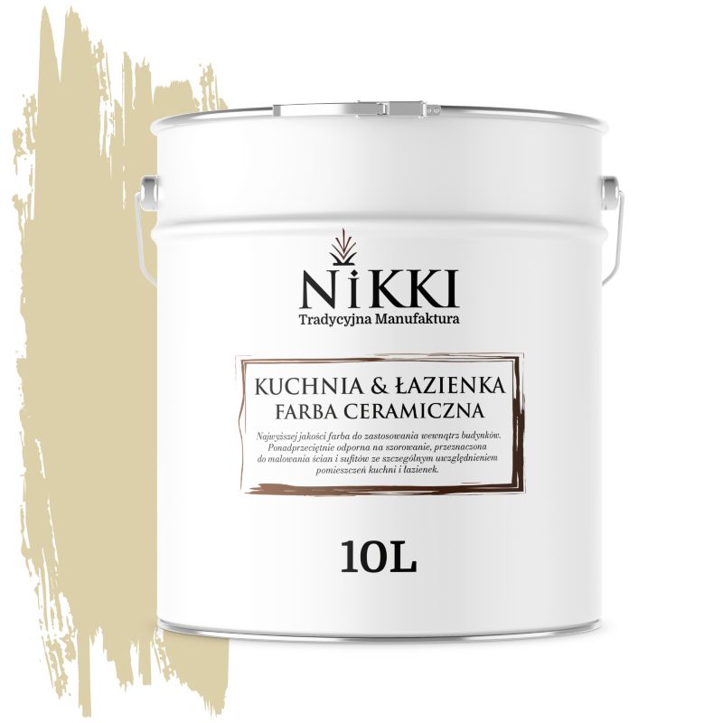 Farba Ceramiczna do Kuchni i Łazienki Zmywalna NIKKI Zgniła zieleń jasny H2362 Głęboki Mat 10L