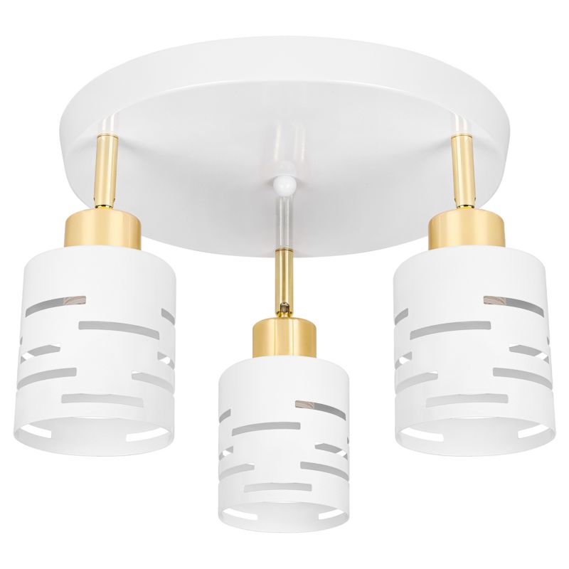 Lampa sufitowa 3 xE27 LED MasterLED Elen ruchoma biała złota oprawa kinkiet 1 szt.