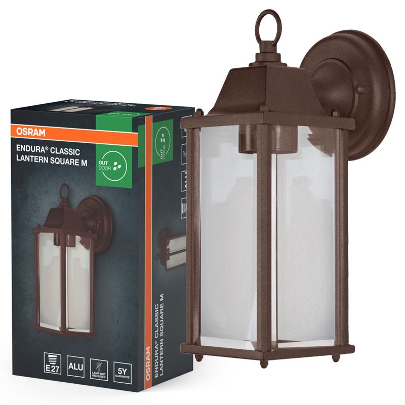 Kinkiet Ogrodowy Endura Osram Lampa Elewacyjna Latarnia E27 Brązowy IP43 1 szt.