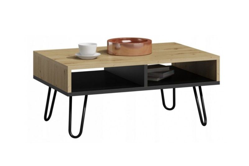 Stolik kawowy Kobi SANDOR loft - Dąb Artisan / Czarny 1 szt.