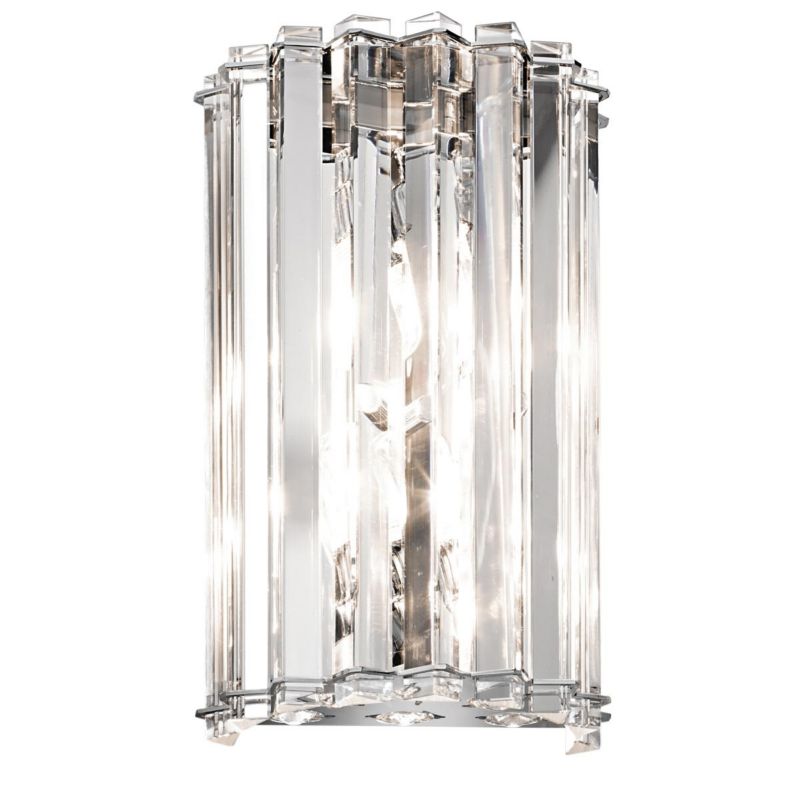 Kinkiet ścienny Kichler Crystal Skye chromowany do łazienki 2 x G9 x 3W IP44 wym: 28 x 16,7 x 9,9 cm - 1 szt.