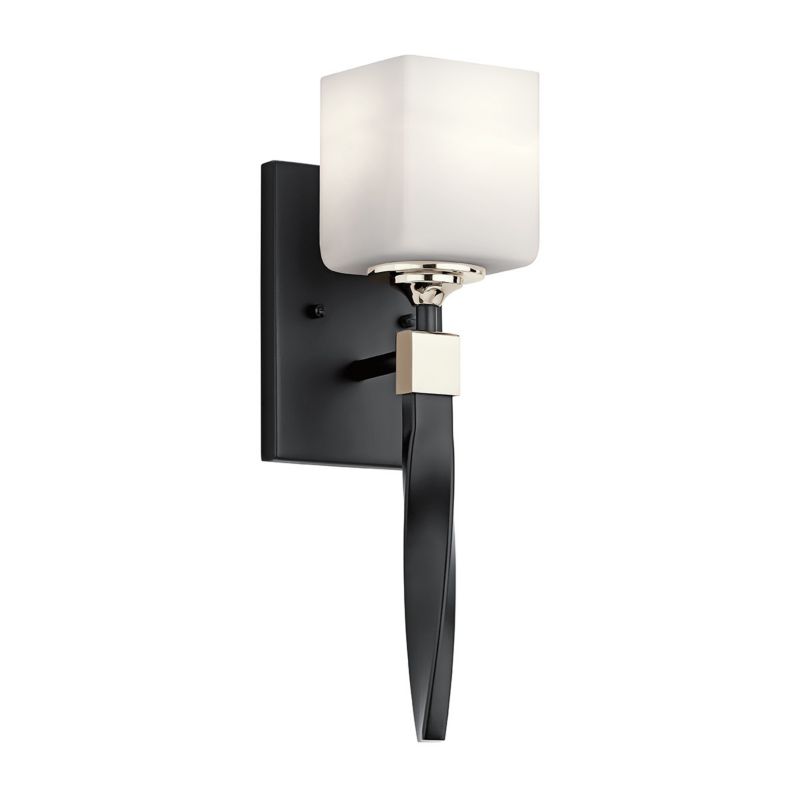 Kinkiet ścienny Kichler Marette czarny-nikiel do łazienki 1 x G9 x 3W IP44 wym: 41,3 x 12,7 x 14,3 cm - 1 szt.