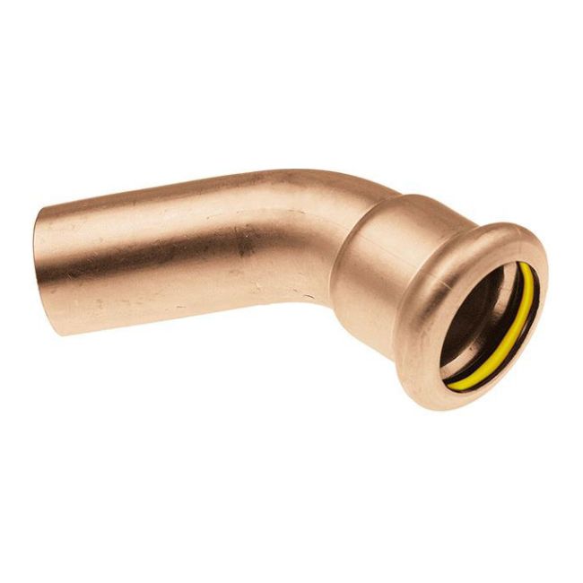 Łuk miedziany KAN-therm jednokielichowy 45° Press Gaz 15 mm