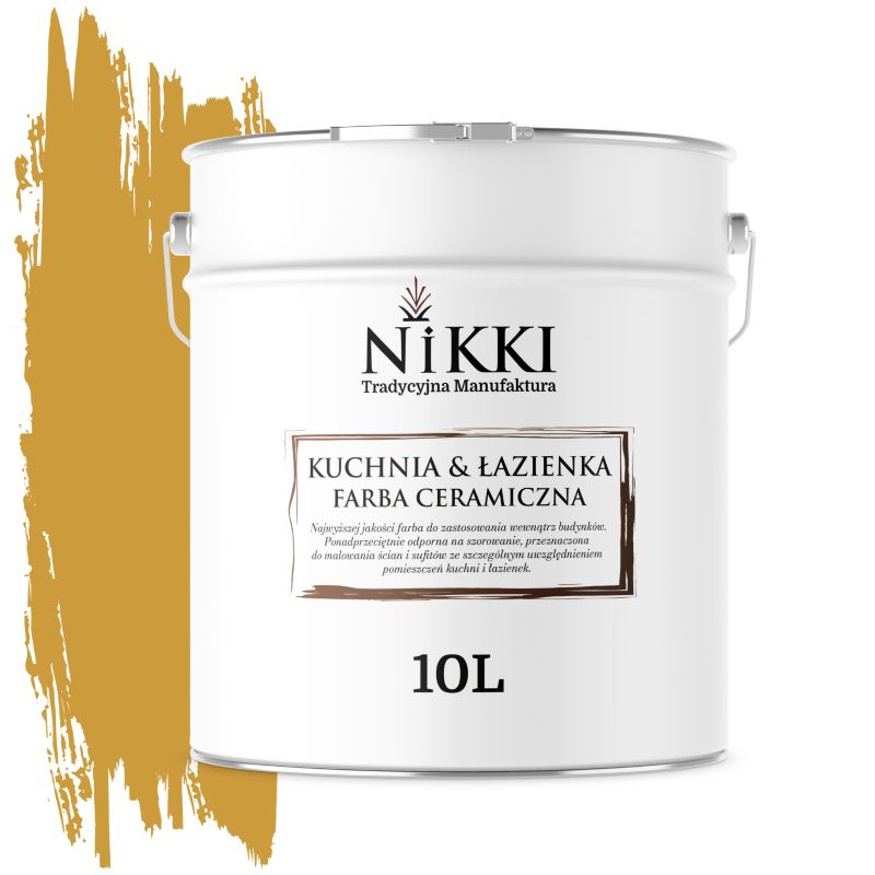 Farba Ceramiczna do Kuchni i Łazienki Zmywalna NIKKI Sepia H6737 Głęboki Mat 10L