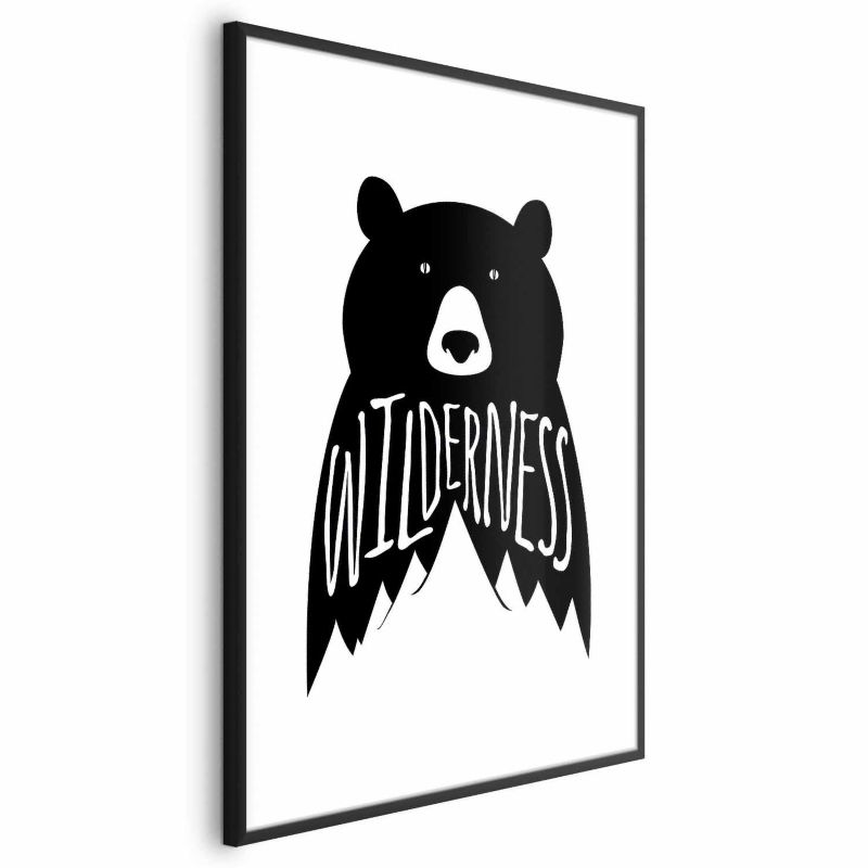 Plakat Artgeist Wilderness 21x30 cm z ramą czarną z marginesem 1 szt