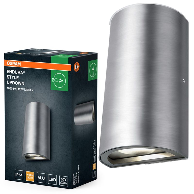 Kinkiet Ogrodowy Endura Osram Lampa Elewacyjna Zewnętrzna LED 12W 700lm 3000K Aluminium IP54 1 szt.