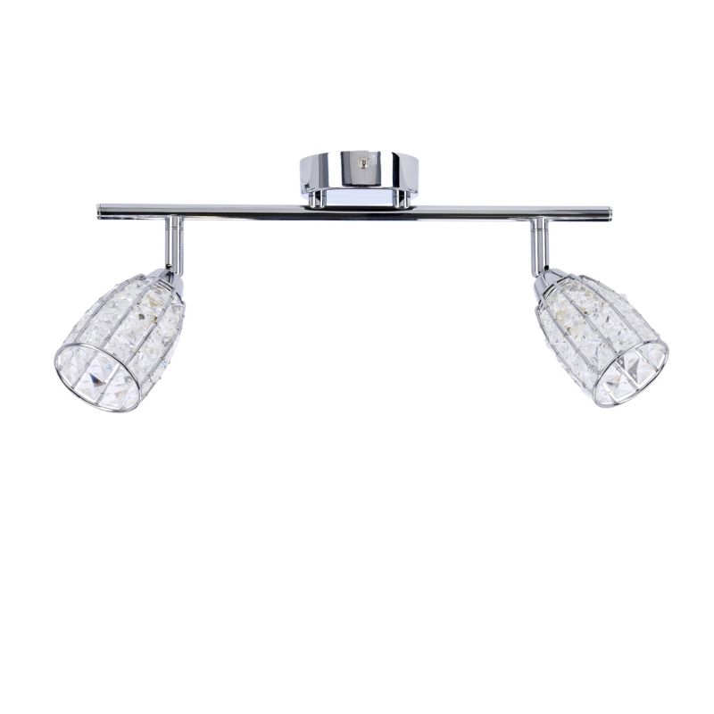 Lampa sufitowa bezbarwne klosze Candellux Shiba chromowana-srebrna 2xG9x15W IP20 wym:17x43x8,5cm - 1 szt.