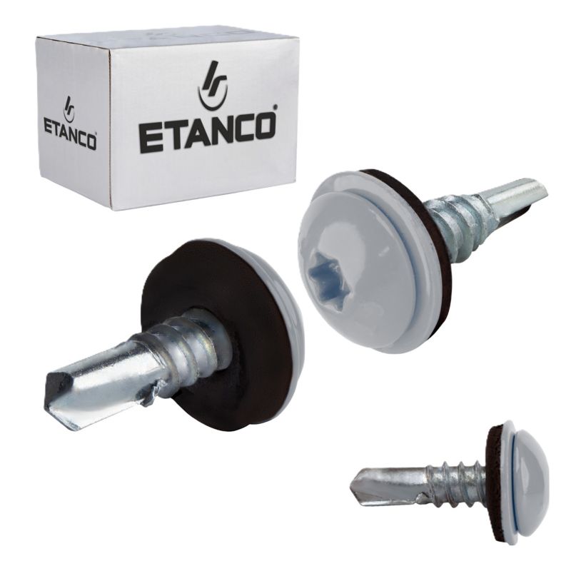 Wkręty samowiercące do metalu Etanco GT5 PH 5,5x19 mm RAL 9006 250szt