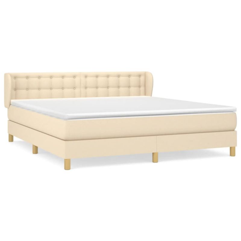 Łóżko kontynentalne WaszeMeble 180x200 cm kremowe WM-3127146 1 szt.