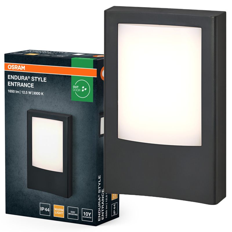 Kinkiet Ogrodowy Endura Osram Lampa LED 12.5W 900lm 3000K Szary IP44 1 szt.