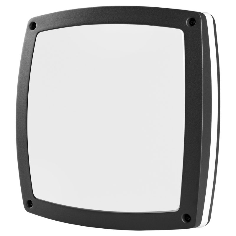 Lampa zewnętrzna E27 LED MasterLED Paula IP44 kinkiet oprawa elewacyjna czarna kwadrat 1 szt.