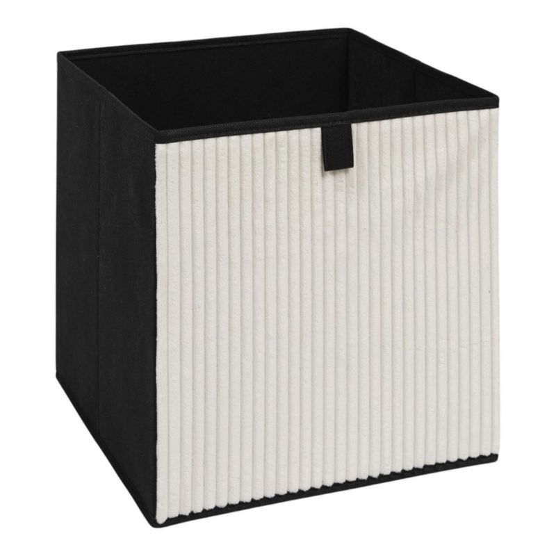 Pojemnik Corduroy Box HowHomely składany kremowy 30x30 cm 1 szt.
