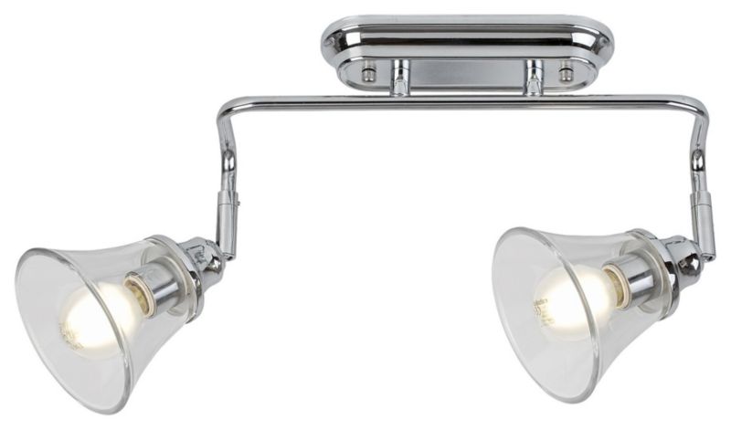 Kinkiet ścienny Rabalux Antoine chromowany przezroczysty do łazienki 2 x E14 x 40W IP44 wym: 14 x 39 x 14 cm - 1 szt.