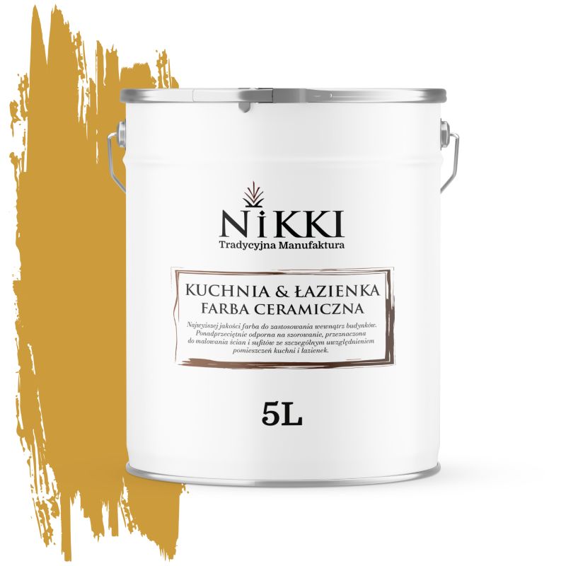 Farba Ceramiczna do Kuchni i Łazienki Zmywalna NIKKI Sepia H6737 Głęboki Mat 5L
