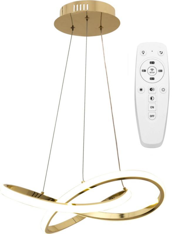 Lampa Sufitowa Wisząca Toolight App390-Cp Złoty