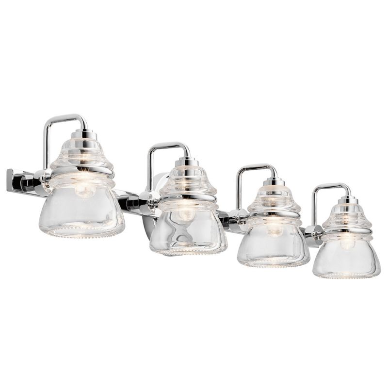 Kinkiet ścienny Kichler Talland polerowany chrom do łazienki 4 x G9 x 3W IP44 wym: 16,3 x 78,3 x 17,5 cm - 1 szt.