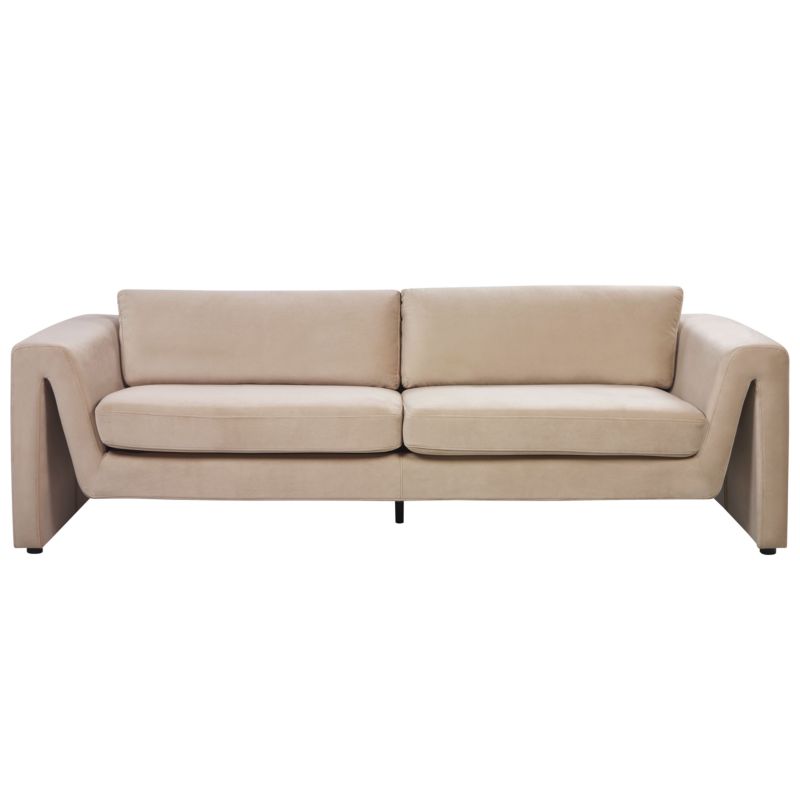 Sofa dla 3 osób Maunu Welur Piaskowy 1 szt.