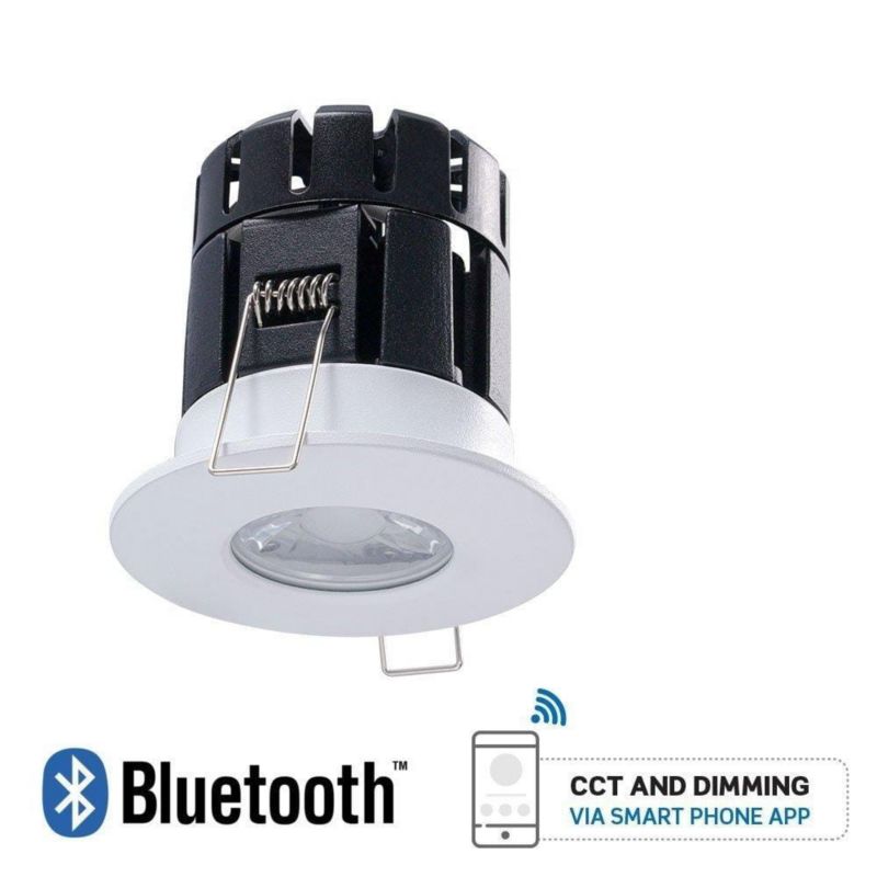 Oprawa sufitowa wpuszczana V-TAC łazienkowa biała LED 10W 2700K-6500K 850 lm IP65 wym: 6,5 x 6,5 cm okrągła - 1 szt.