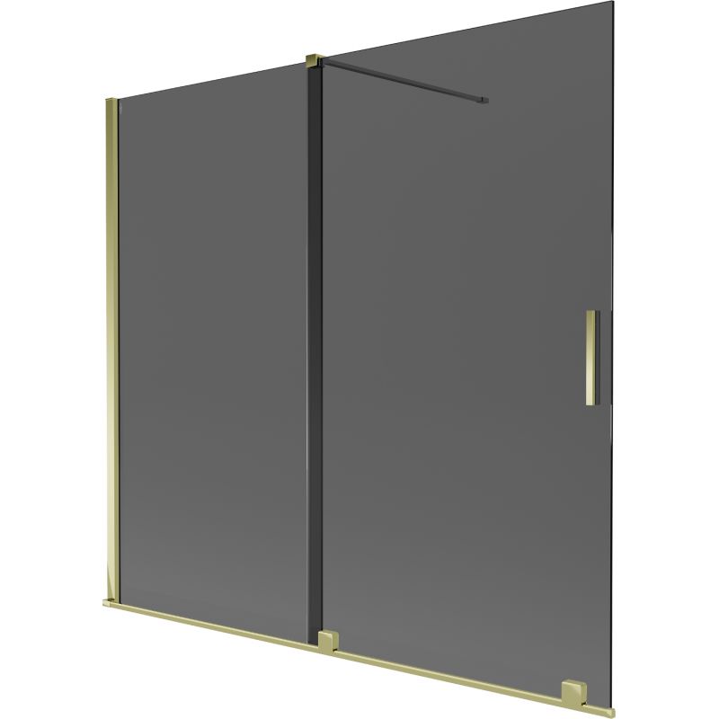 Parawan nawannowy ruchomy Mexen Velar grafit złoty 170x150 cm 1 szt.