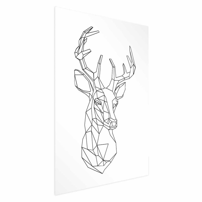 Plakat Artgeist Geometryczny jeleń 40x60 cm bez ramy 1 szt