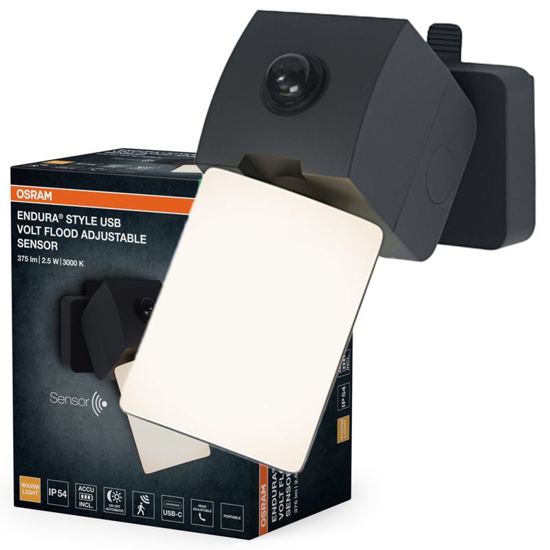 Kinkiet Ogrodowy Endura Osram Lampa Elewacyjna LED z Czujnikiem Ruchu i Zmierzchu 2.5W 275lm 3000K Ściemnialna Szary IP54 1 szt.