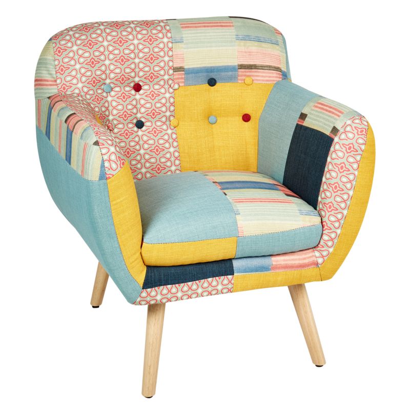 Fotel Melby Kolorowy 77 x 64 cm 1 szt.