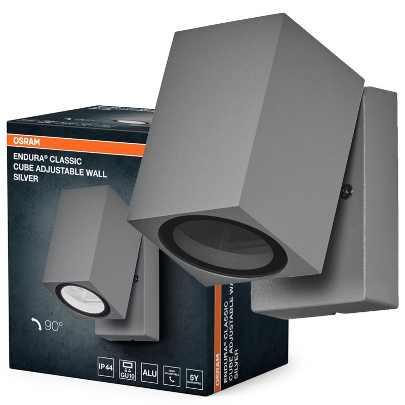 Kinkiet Ogrodowy Endura Osram Lampa Elewacyjna Zewnętrzna GU10 Aluminium IP44 1 szt.