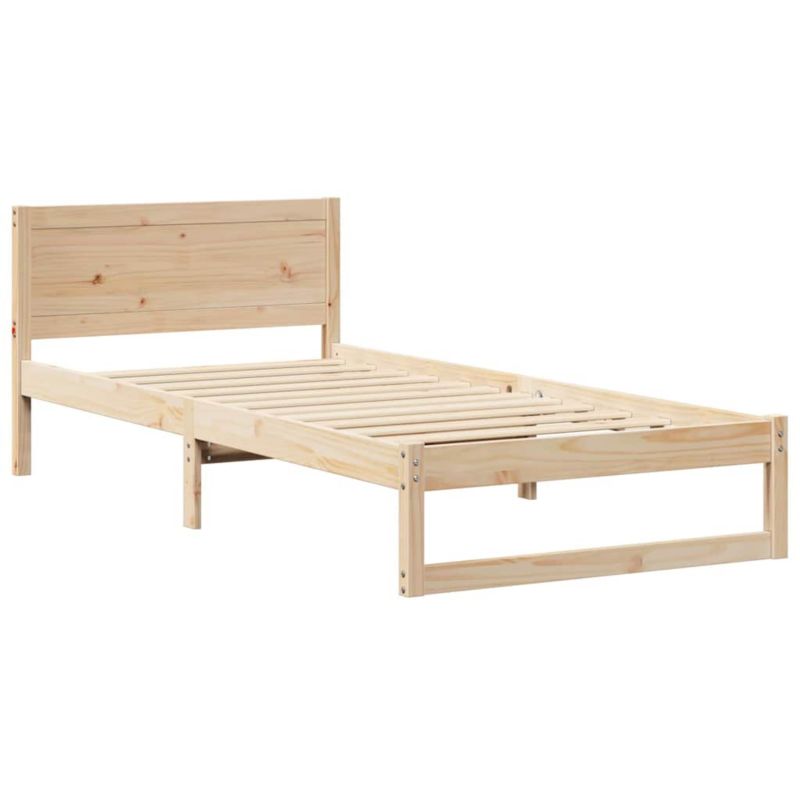 Rama łóżka WaszeMeble 90x190 cm Naturalny sosna WM-873295 1 szt.