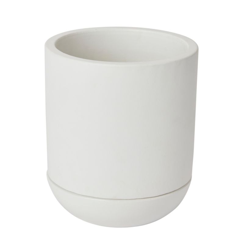 Doniczka z podstawką GoodHome 12 cm biała