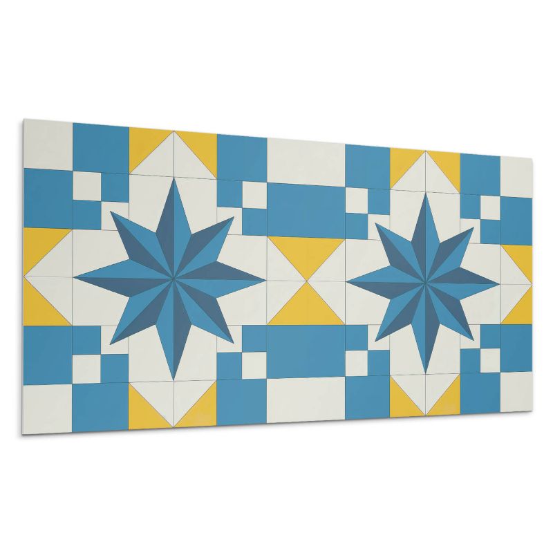 Kafelki samoprzylepne Wallfluent 60x30 cm Kształty gwiazdy w geometrycznej aranżacji 6 szt.